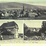 Kalenderbild VR-Bank Untertaunus 1983 Ortsansichten Bleidenstadt (abgebildet im VR-Bank Kalender 1983) Der Goldene Engel und sein Garten mit Bick auf die Vogtlandstrasse