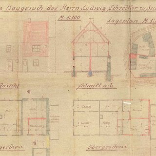 Bild0661 12.12.1946. Ein Plan zum Bauantrag des Herrn Ludwig Schröttle für das heutige Grundstück Talstrasse 18.