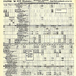 Bild0674 Fahrplan des Postbusses 5475 von Wiesbaden nach Bad Schwalbach aus dem Jahre 1976